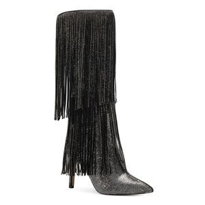 INC Womens Black Arch Support Ishani Pointed Toe Block Heel Zip-Up Boots 6 M